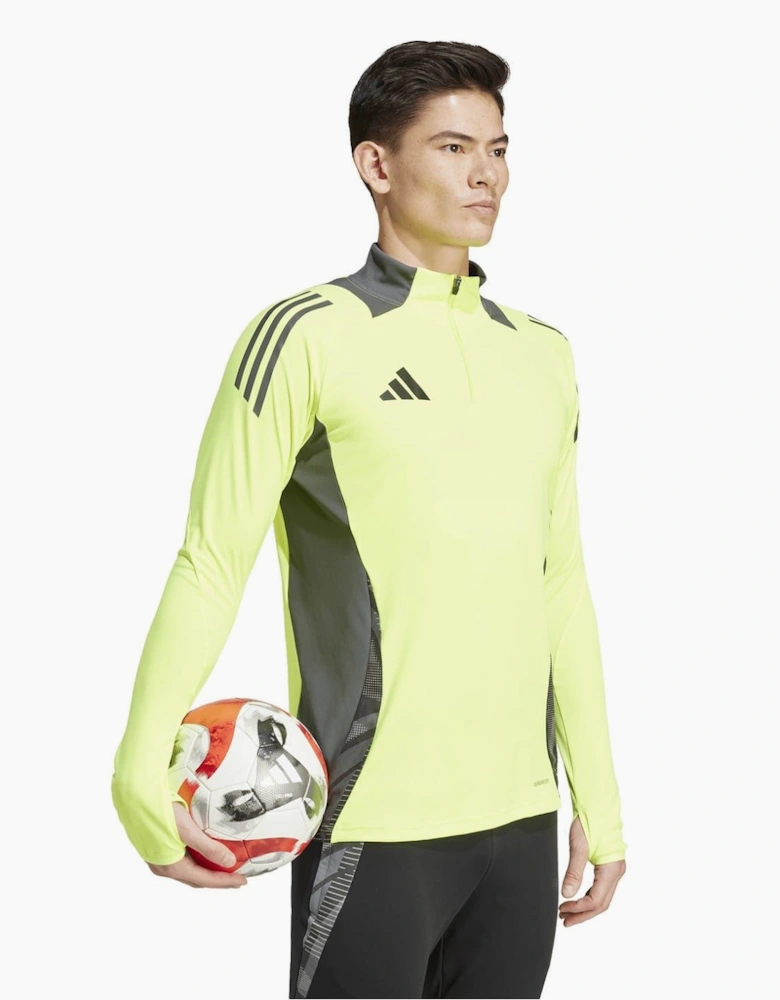 Zip Neck High Collar Long Sleeve Athletic Jersey