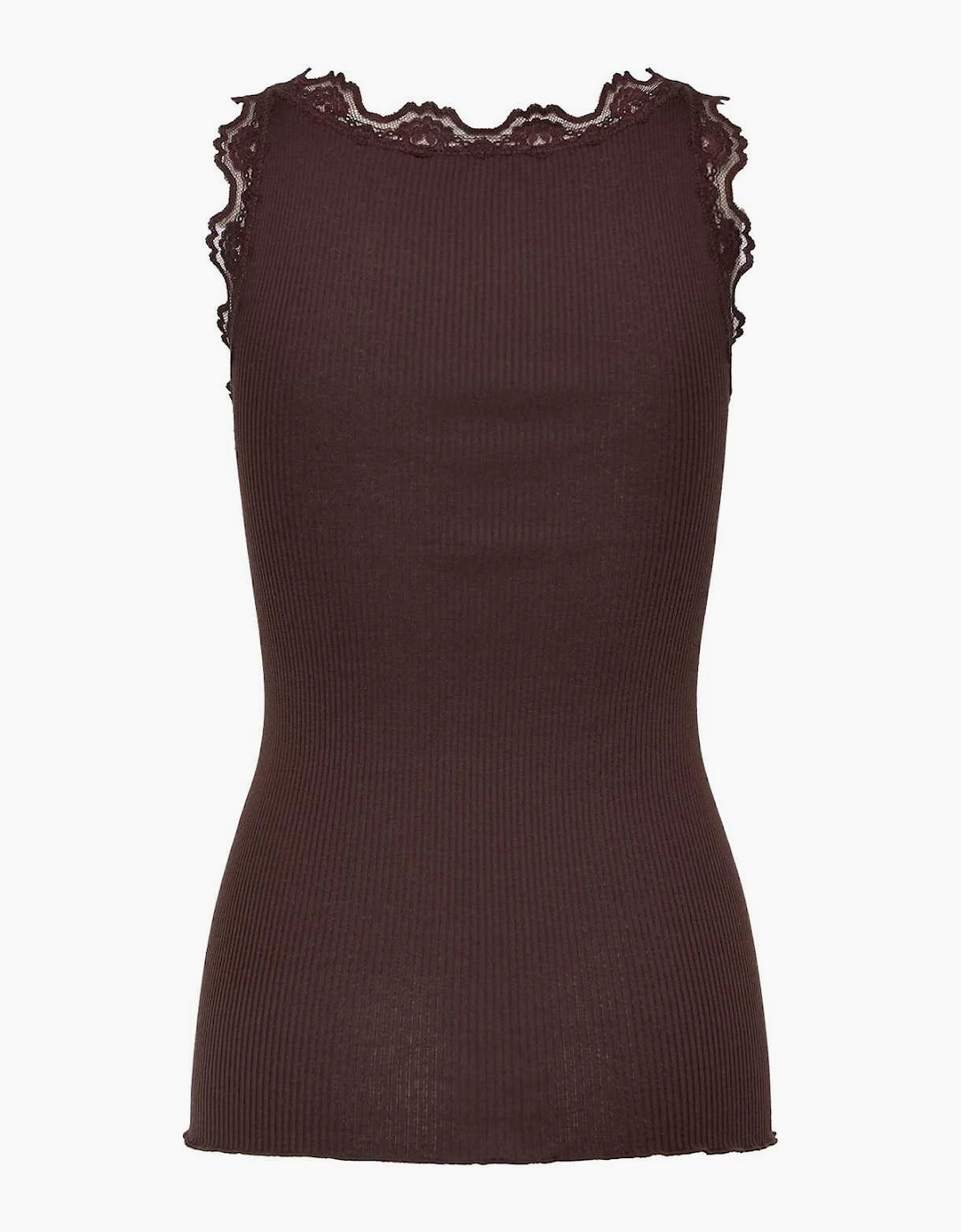 Babette sleeveless  U neck top in Mole