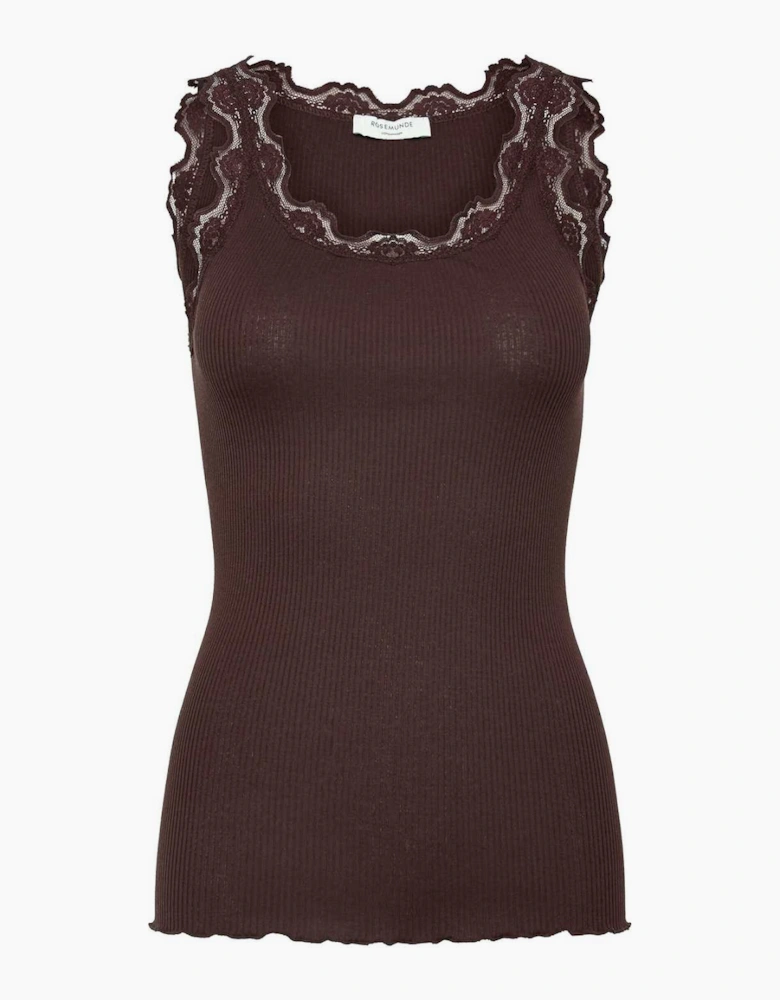Babette sleeveless  U neck top in Mole