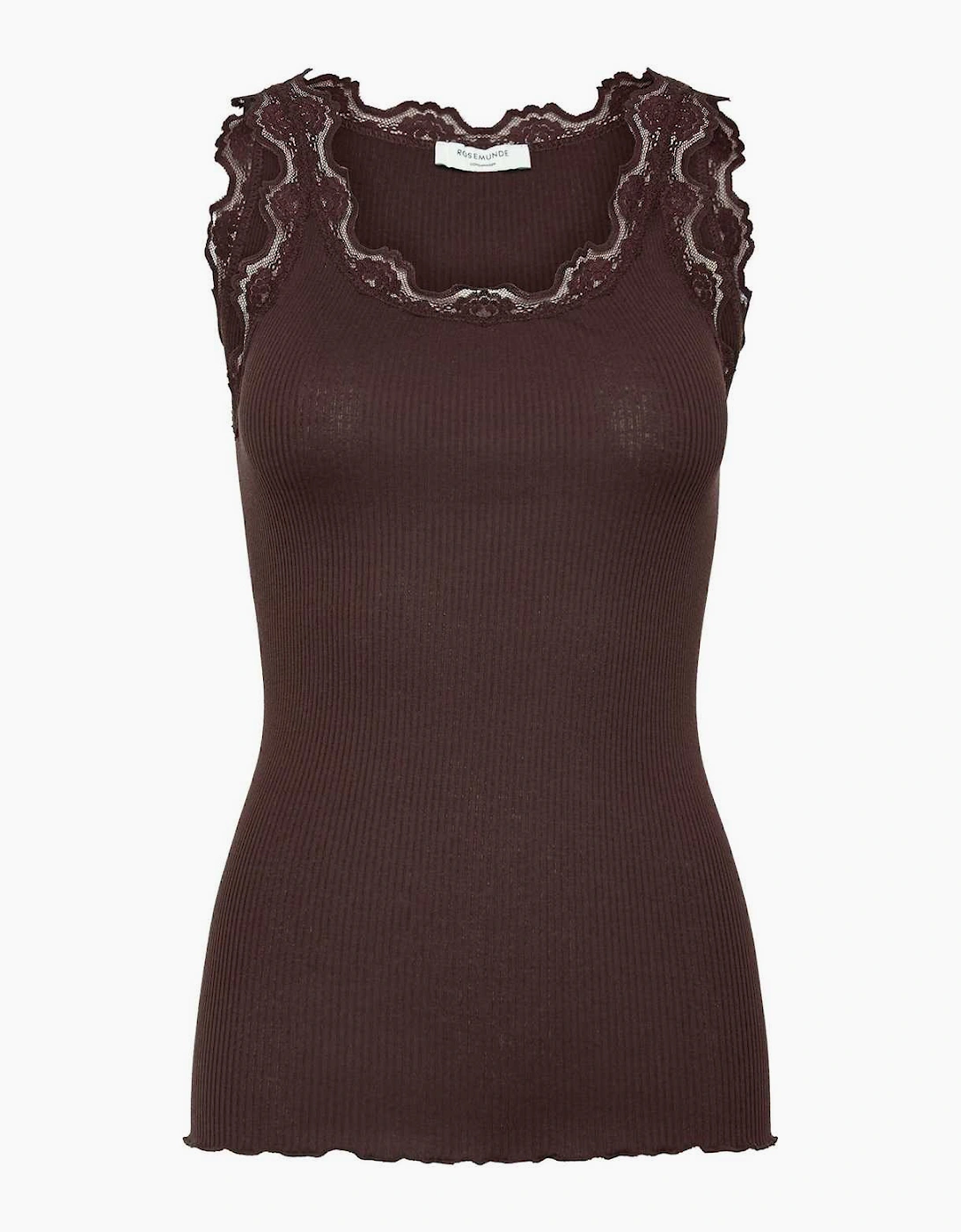 Babette sleeveless  U neck top in Mole