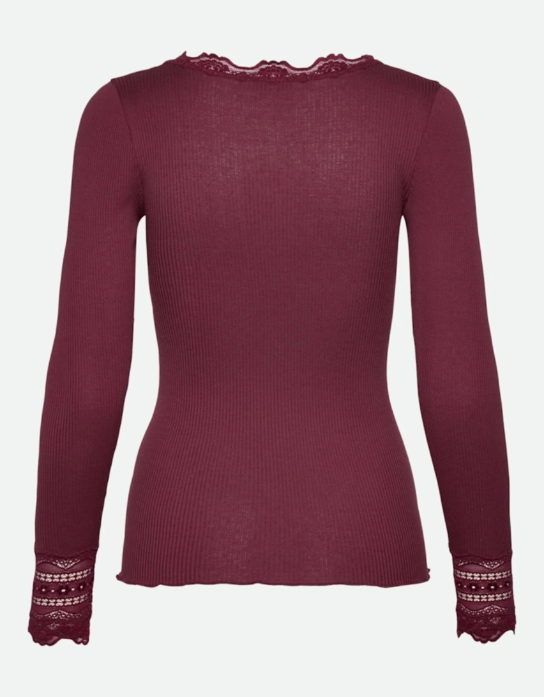 Babette long sleeve O neck in Windsor Wine