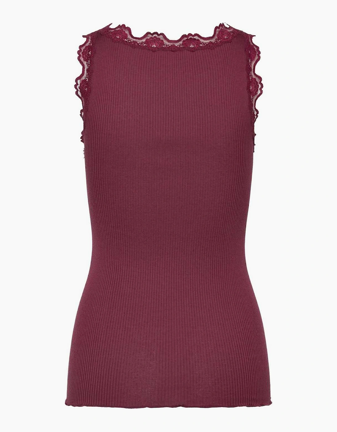 Babette sleeveless  U neck top in Windsor Wine