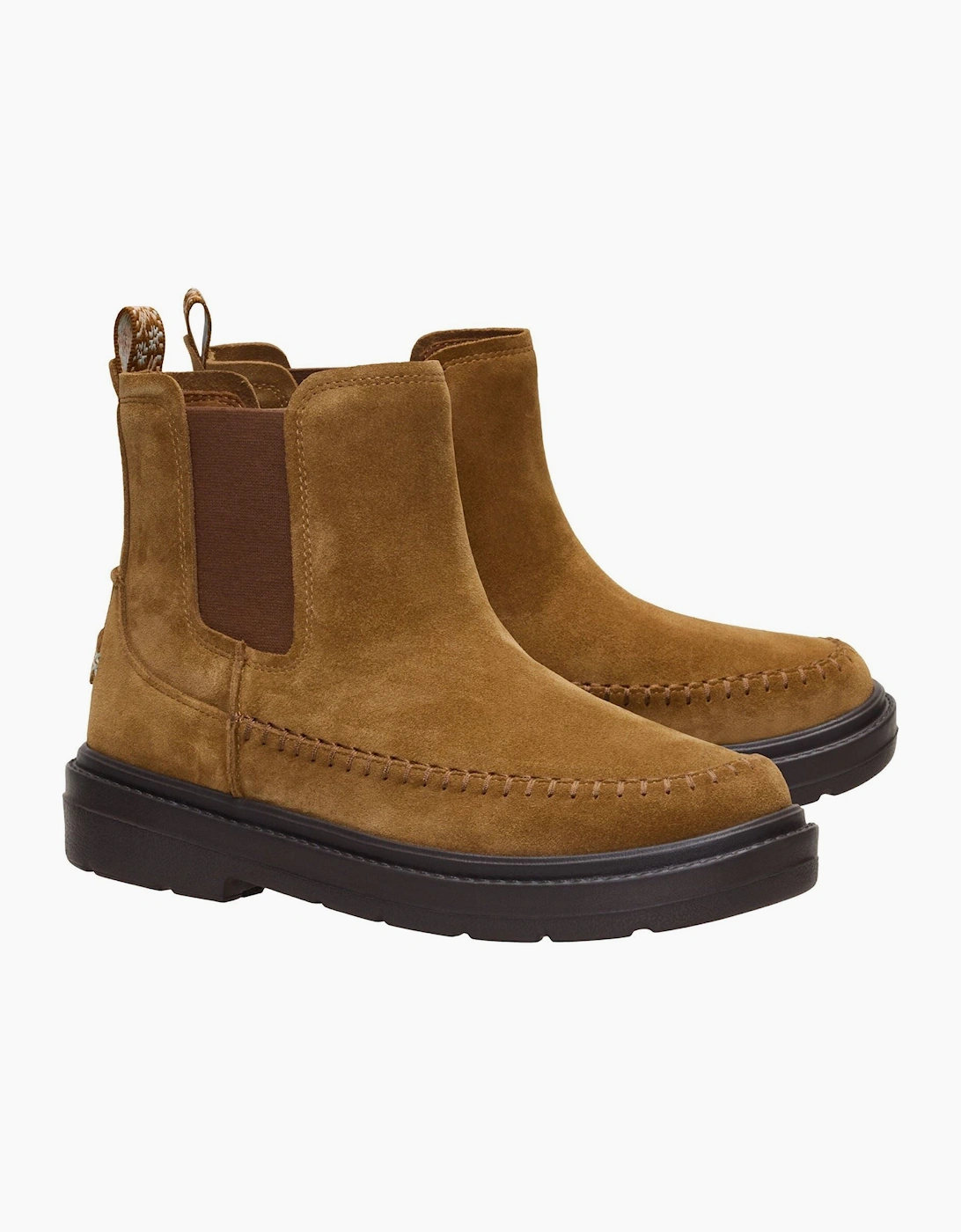 HEYDUDE Sienna Leather Women's Cognac Flat Chelsea Boots