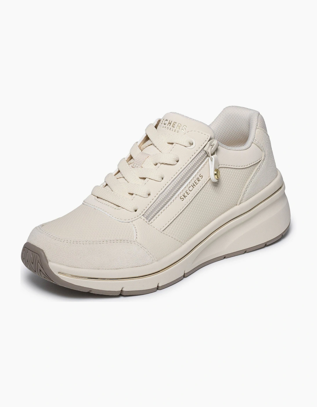 Skechers Billion Flex Luxe Up Leather Women's Natural Trainers