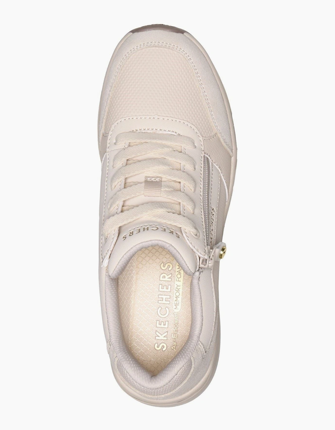 Skechers Billion Flex Luxe Up Leather Women's Natural Trainers
