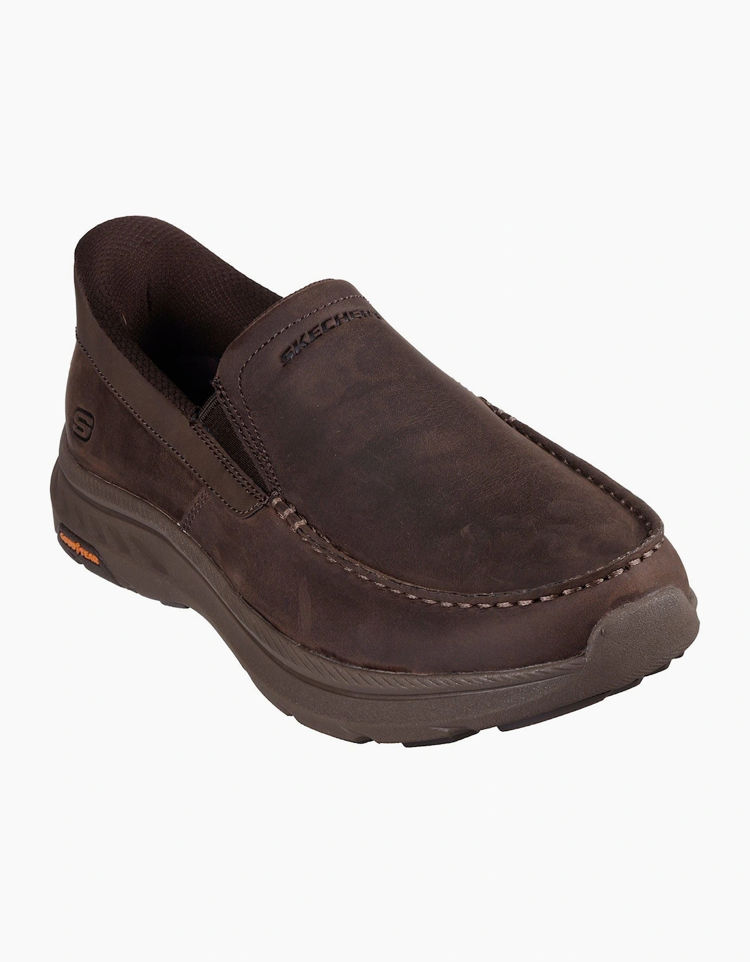 Men's Skechers Pollard Osgood Leather Men's Cocoa Loafers - Brown - Size, 6