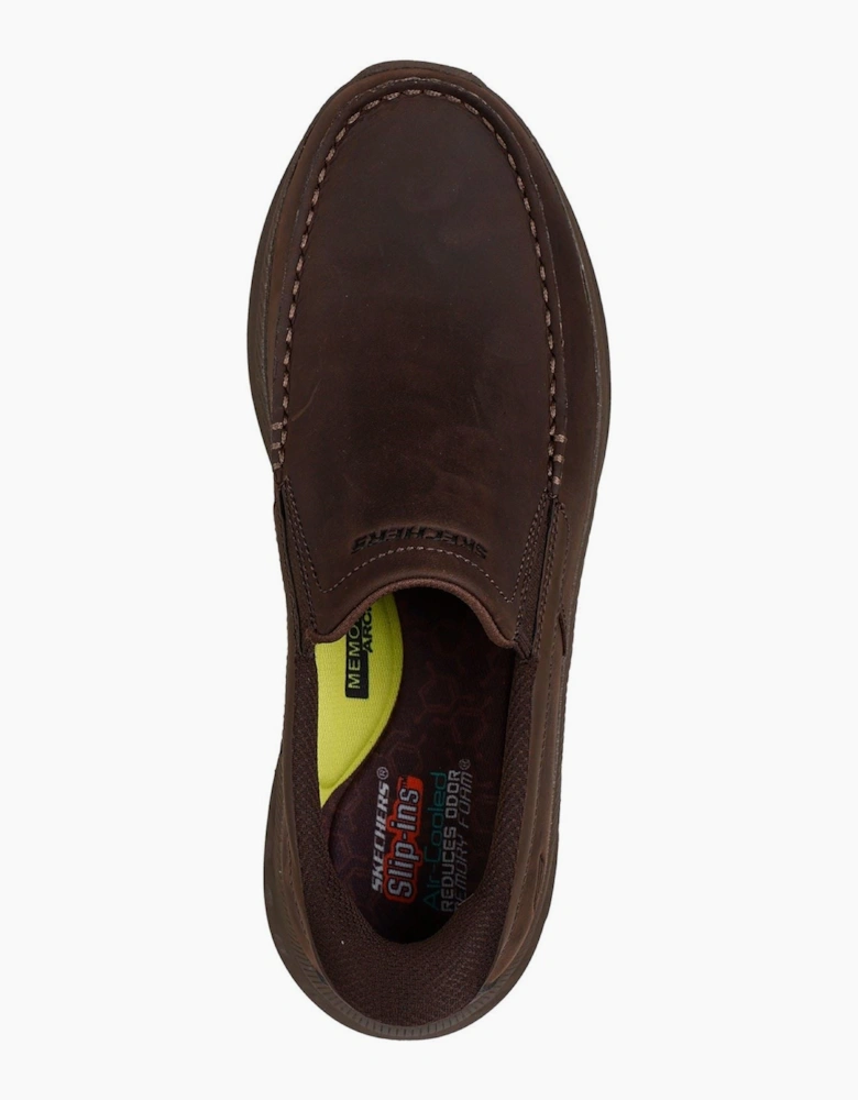 Skechers Pollard Osgood Leather Men's Cocoa Loafers