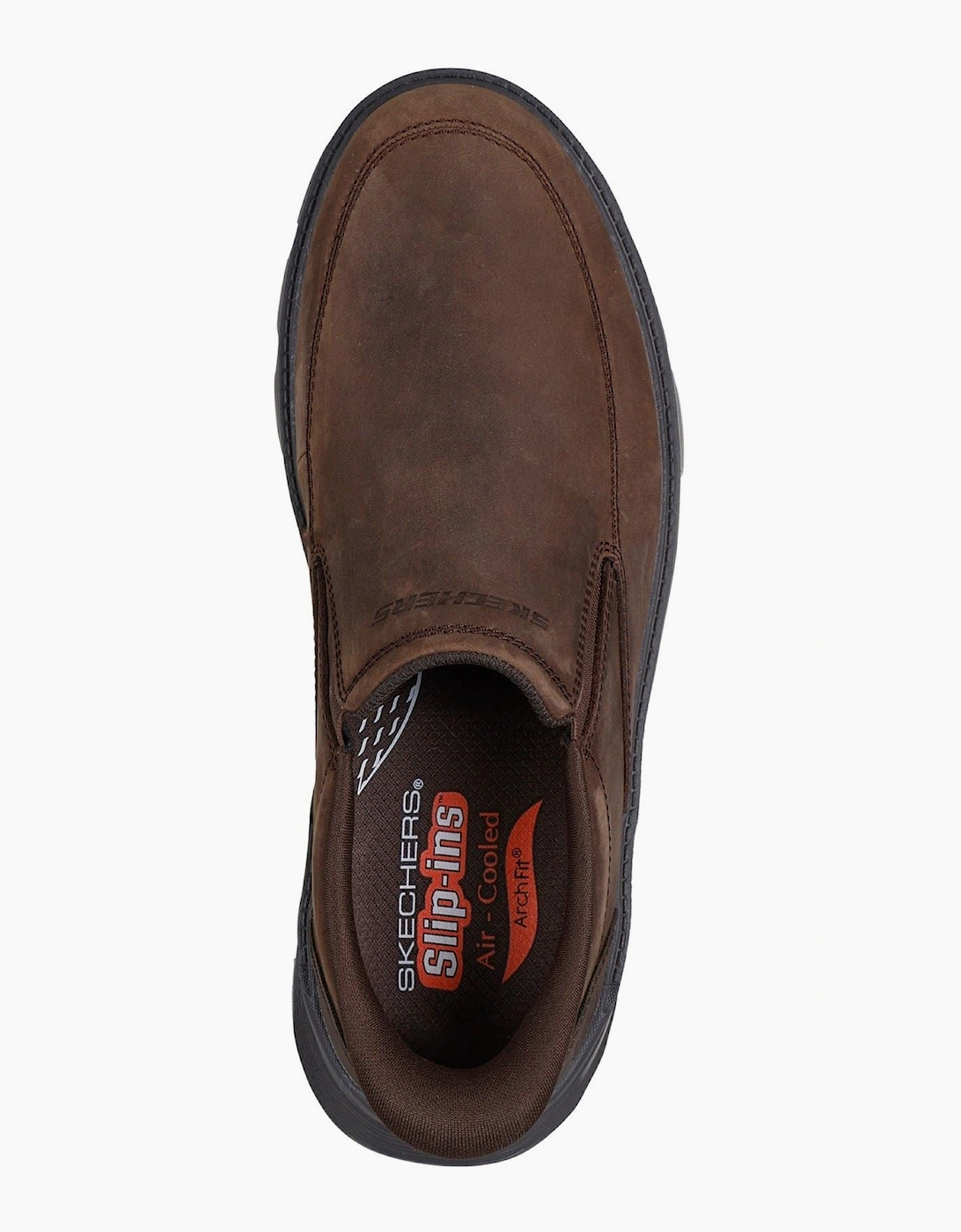 Skechers Arch Fit Garza Umar Leather Men's Cocoa Loafers