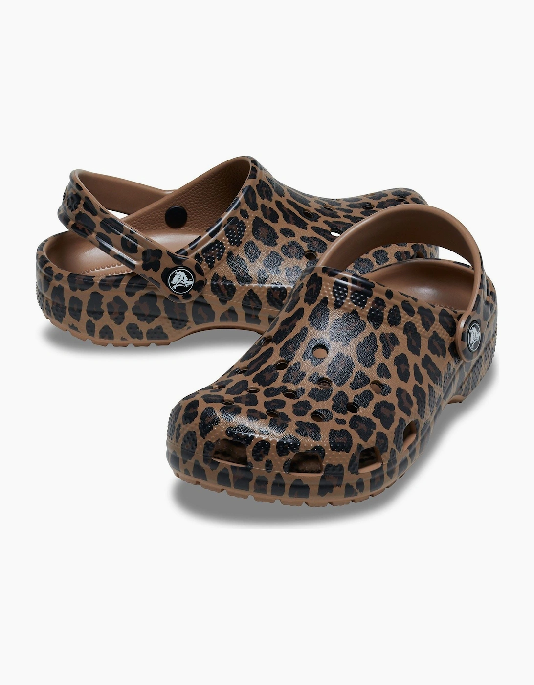 Crocs Classic Animal Kid EVA Girl's Sepia/Leopard Casual Shoes - Clogs
