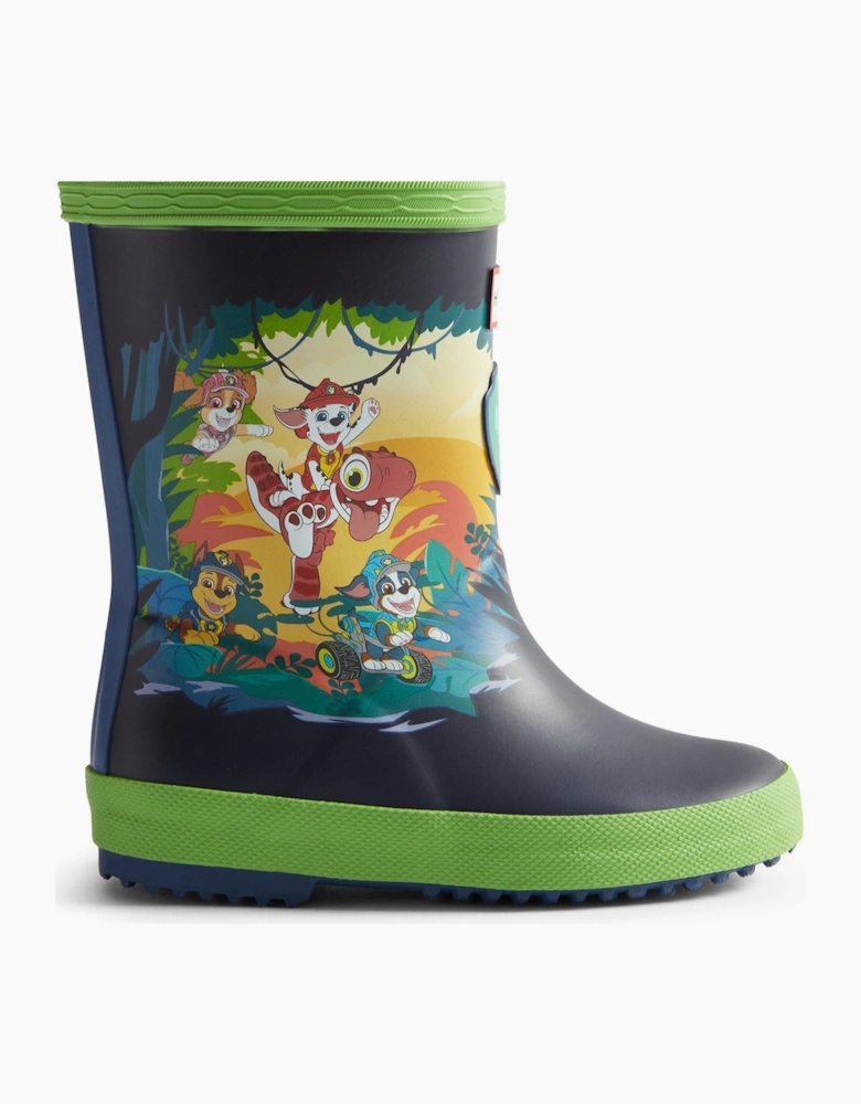 Hunter Paw Patrol Rubber Kids Cuttle Blue/Sea Lettuce Wellington Boots