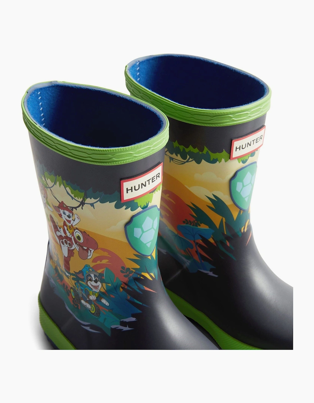 Hunter Paw Patrol Rubber Kids Cuttle Blue/Sea Lettuce Wellington Boots