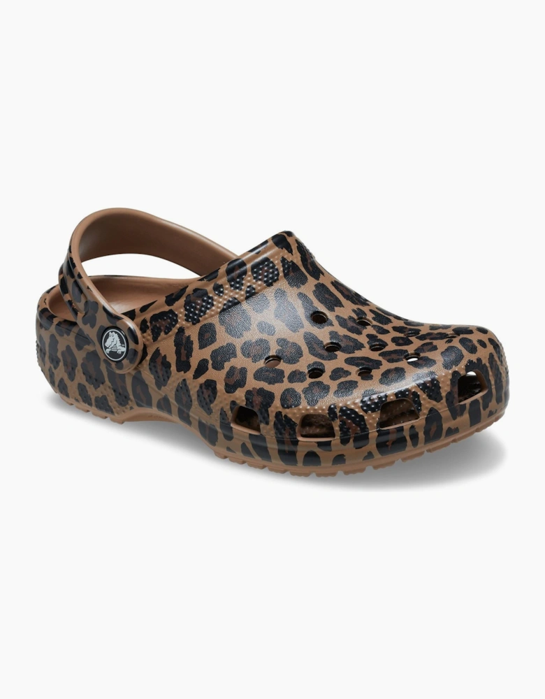 Crocs Classic Animal Kid EVA Girl's Sepia/Leopard Casual Shoes - Clogs