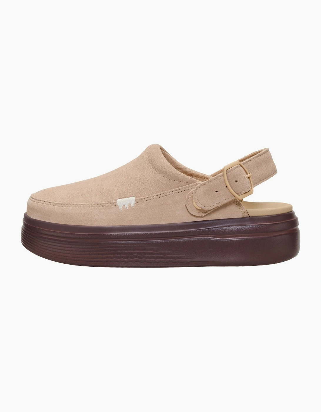 HEYDUDE Austin Lift Suede Women's Sesame/Multi Clogs