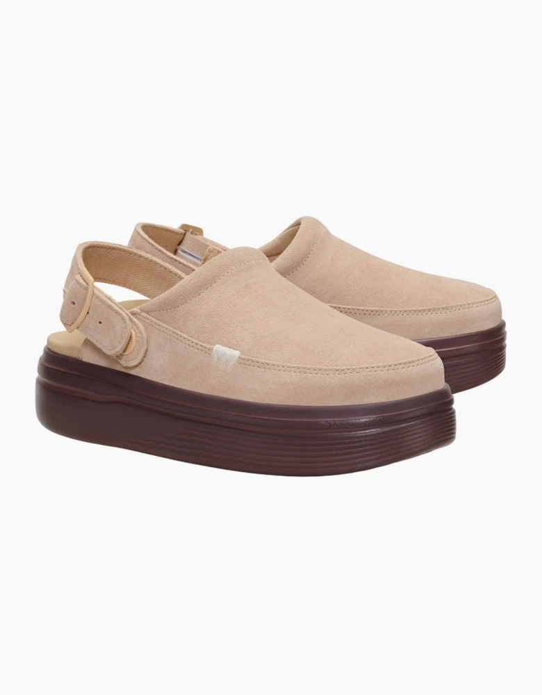HEYDUDE Austin Lift Suede Women's Sesame/Multi Clogs