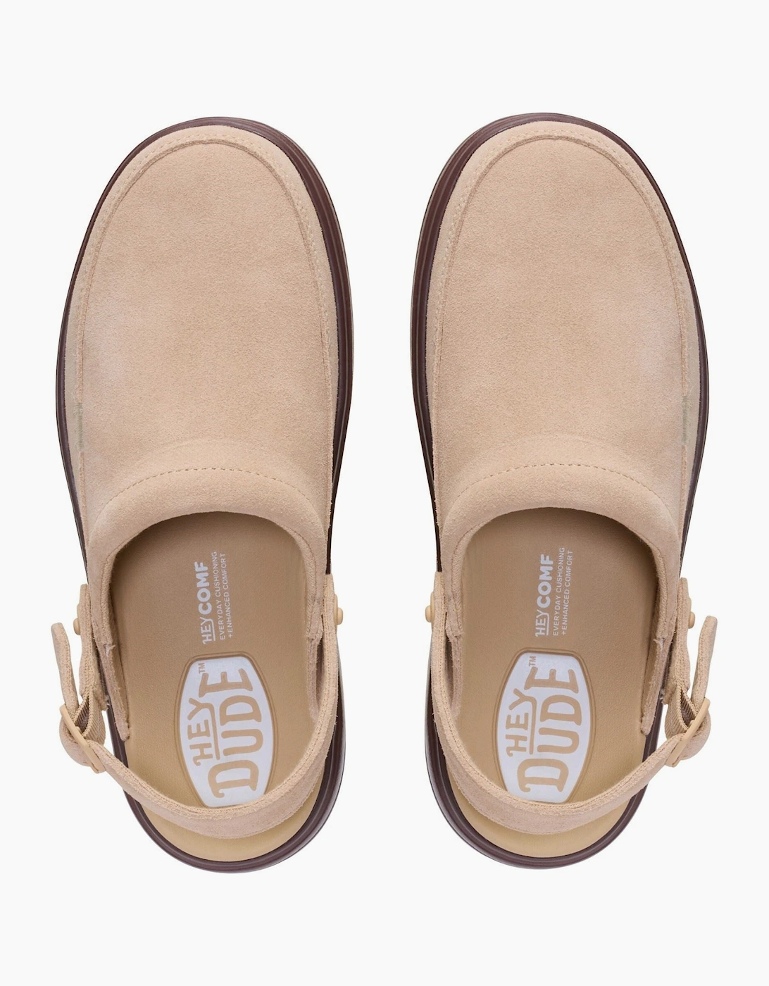 HEYDUDE Austin Lift Suede Women's Sesame/Multi Clogs