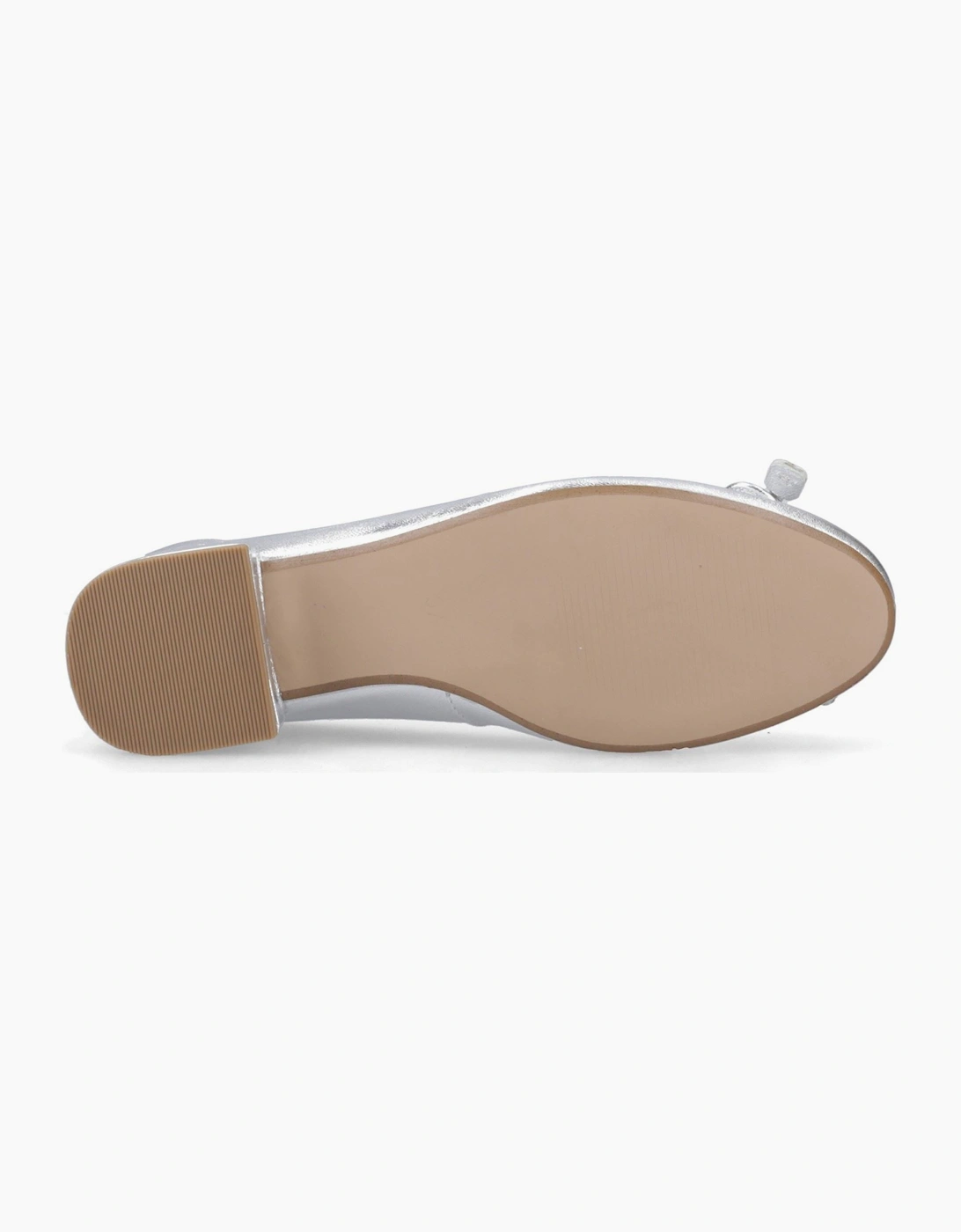 Hush Puppies Silvia Low Heel Sandal Leather Women's Silver Sandals