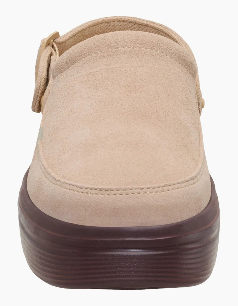 HEYDUDE Austin Lift Suede Women's Sesame/Multi Clogs