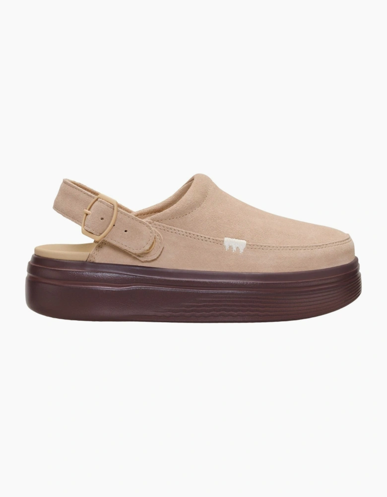 HEYDUDE Austin Lift Suede Women's Sesame/Multi Clogs