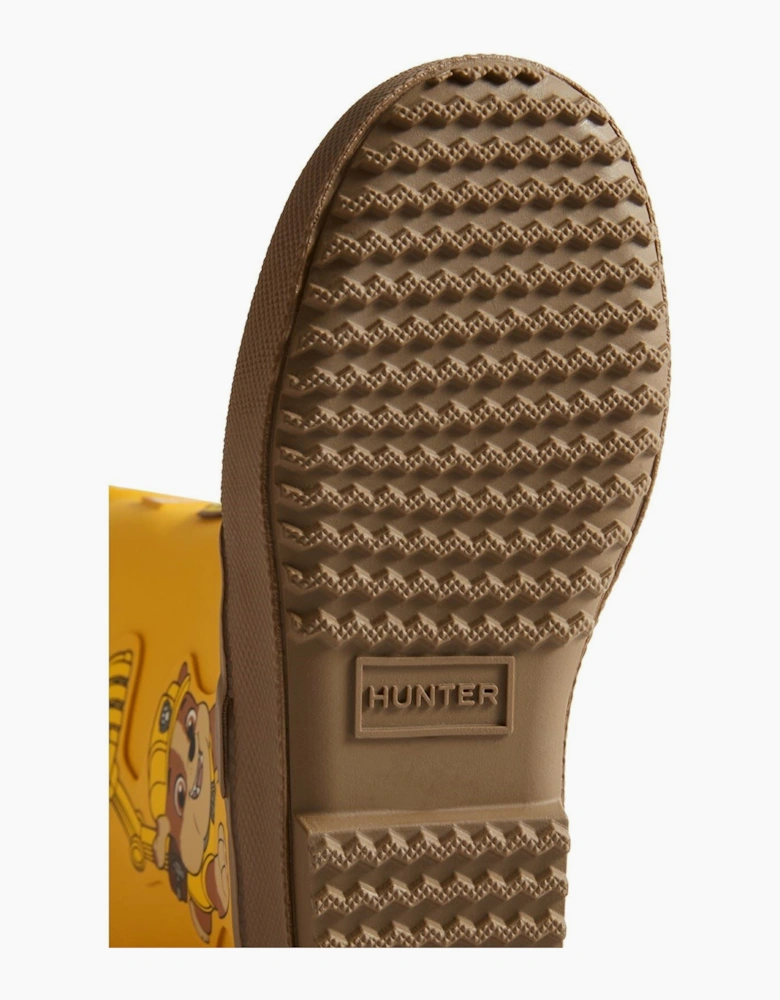 Hunter Paw Patrol Rubber Kids Yellow Wellington Boots