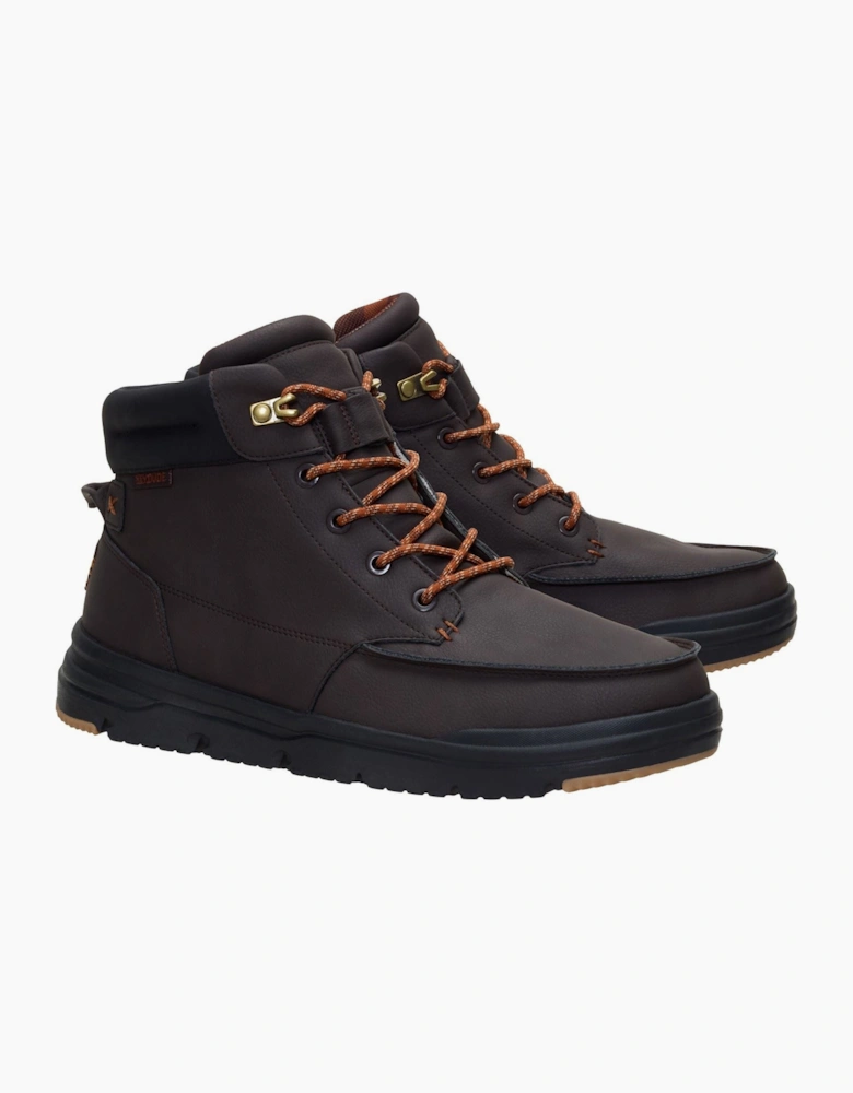 HEYDUDE Bradley II Classic Polyurethane Men's Chocolate Torte/Multi Ankle Boots