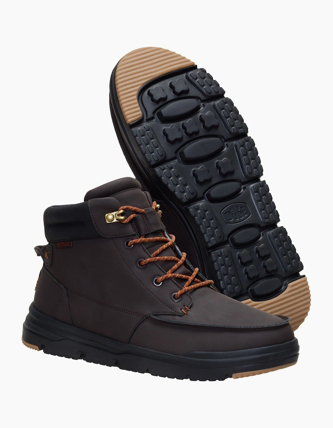 HEYDUDE Bradley II Classic Polyurethane Men's Chocolate Torte/Multi Ankle Boots
