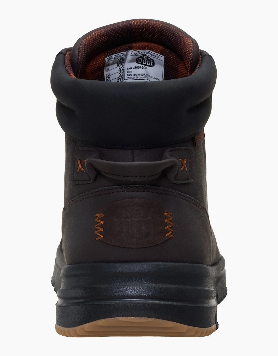 HEYDUDE Bradley II Classic Polyurethane Men's Chocolate Torte/Multi Ankle Boots