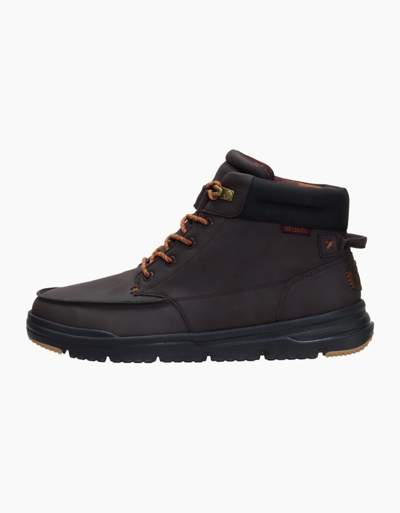 HEYDUDE Bradley II Classic Polyurethane Men's Chocolate Torte/Multi Ankle Boots