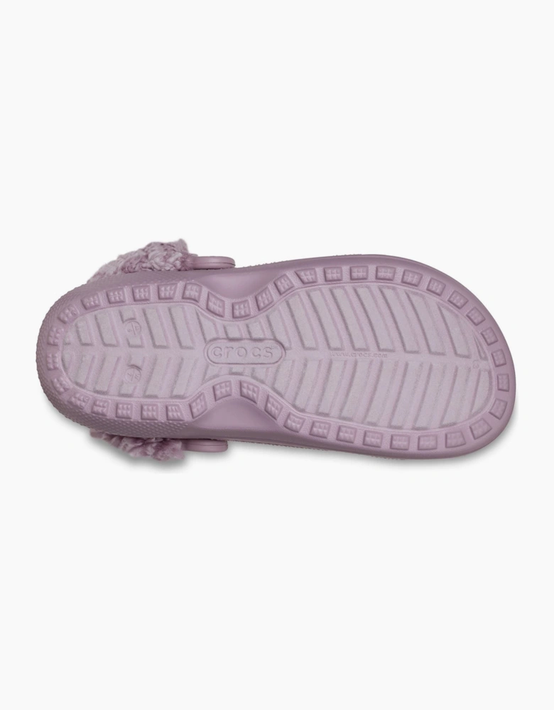 Crocs Classic Fleece Lined Polyester Blend Women's Dusty Lilac Clogs
