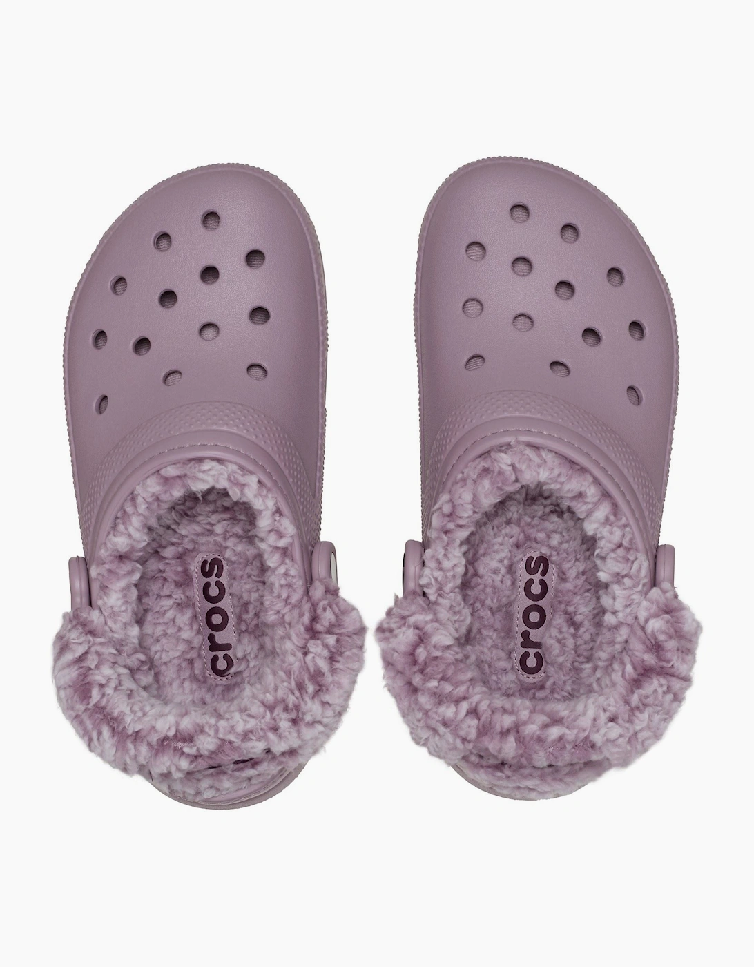 Crocs Classic Fleece Lined Polyester Blend Women's Dusty Lilac Clogs