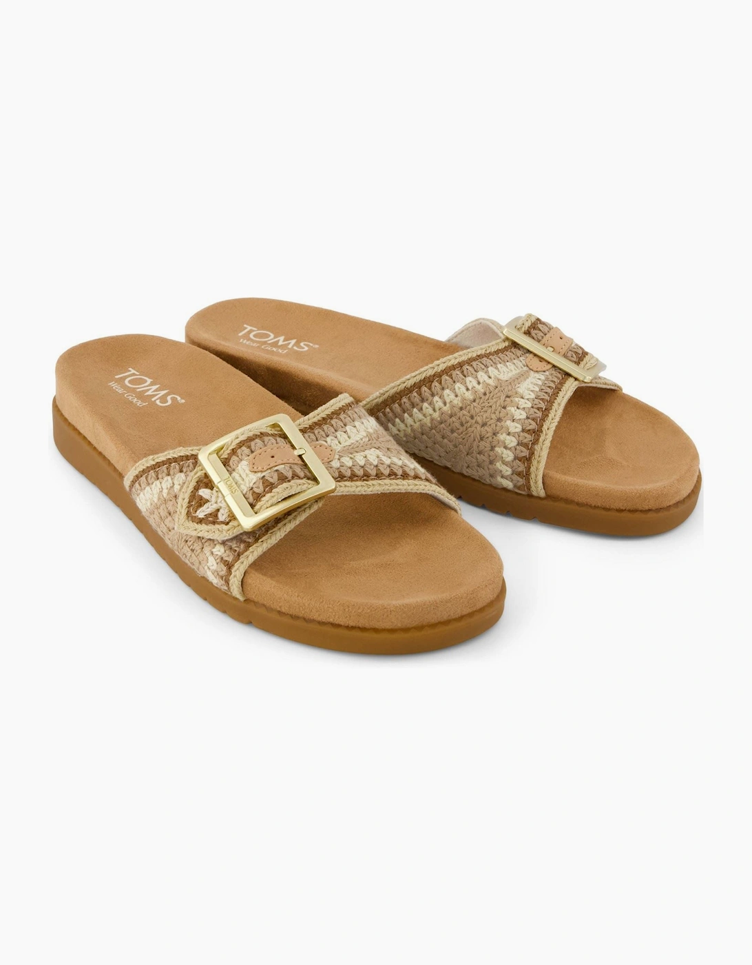 TOMS Marin Slide Textile Women's Almond Multi Sandals
