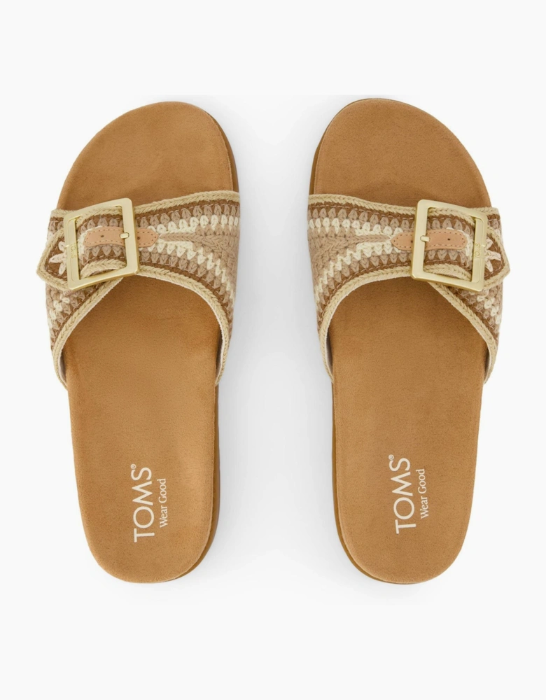 TOMS Marin Slide Textile Women's Almond Multi Sandals