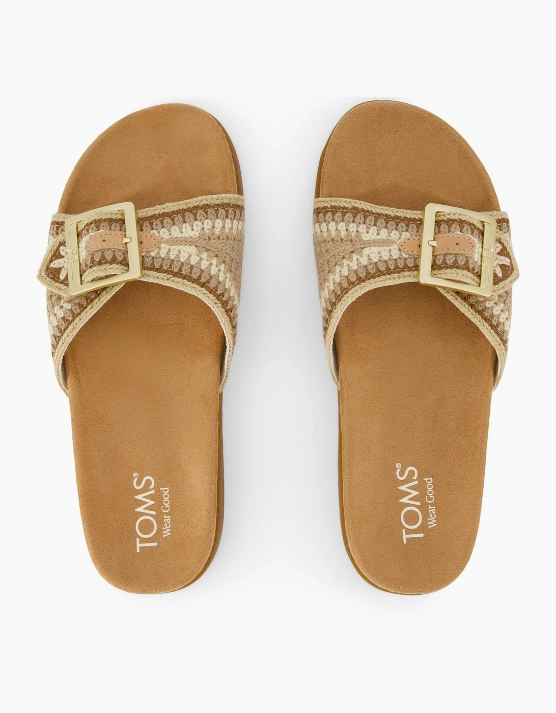 TOMS Marin Slide Textile Women's Almond Multi Sandals