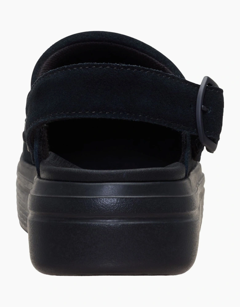 HEYDUDE Austin Lift Suede Women's Black/Black Clogs