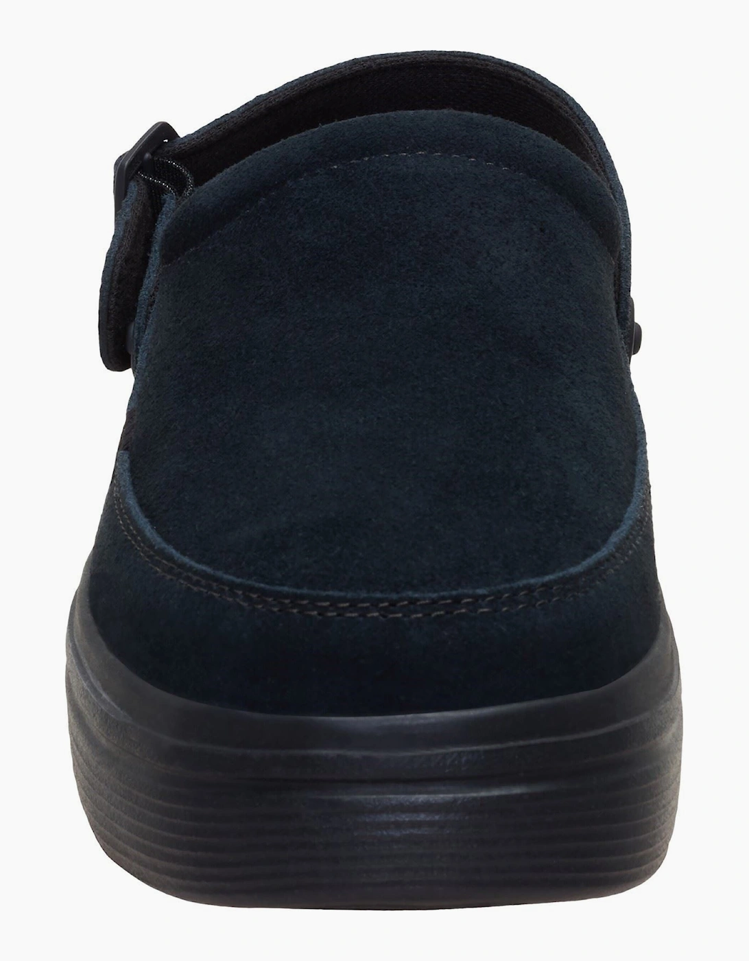 HEYDUDE Austin Lift Suede Women's Black/Black Clogs