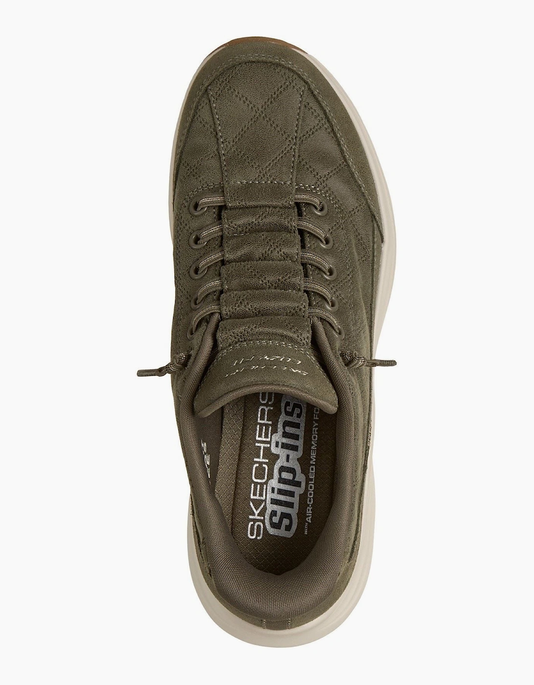 Skechers Contour Foam - Cozy Fit Ease Leather/Polyester Women's Olive Trainers