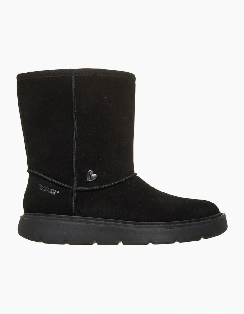 Skechers Keepsakes Cozy Mid Leather Women's Black Winter Mid Calf Boots