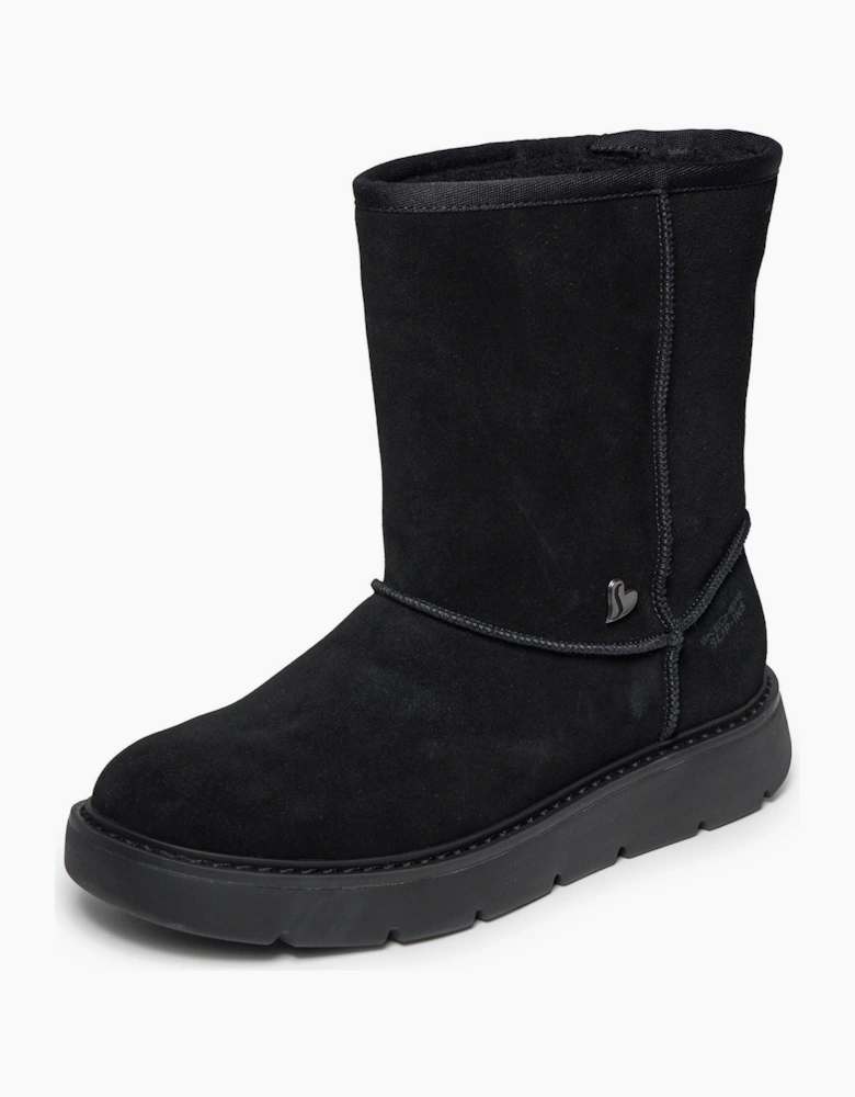 Skechers Keepsakes Cozy Mid Leather Women's Black Winter Mid Calf Boots