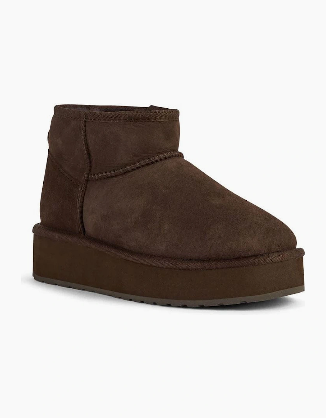 Emu Women's Brown Australia Stinger Micro Flatform 2.0 Sheepskin Chocolate Boots - Size 7