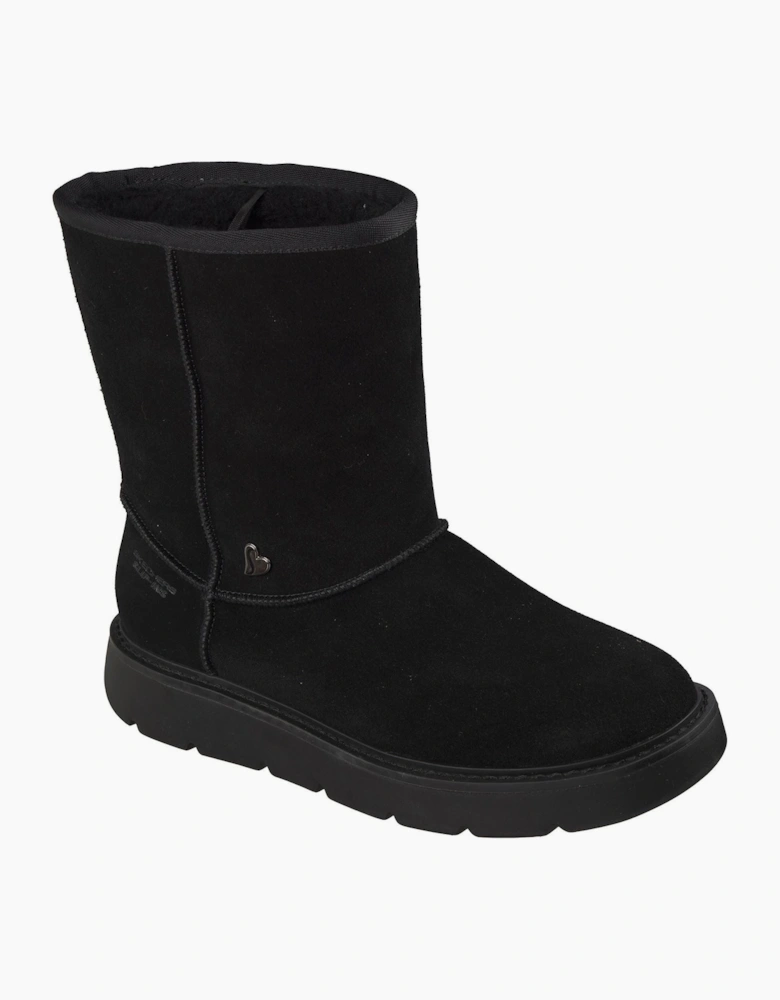 Skechers Keepsakes Cozy Mid Leather Women's Black Winter Mid Calf Boots