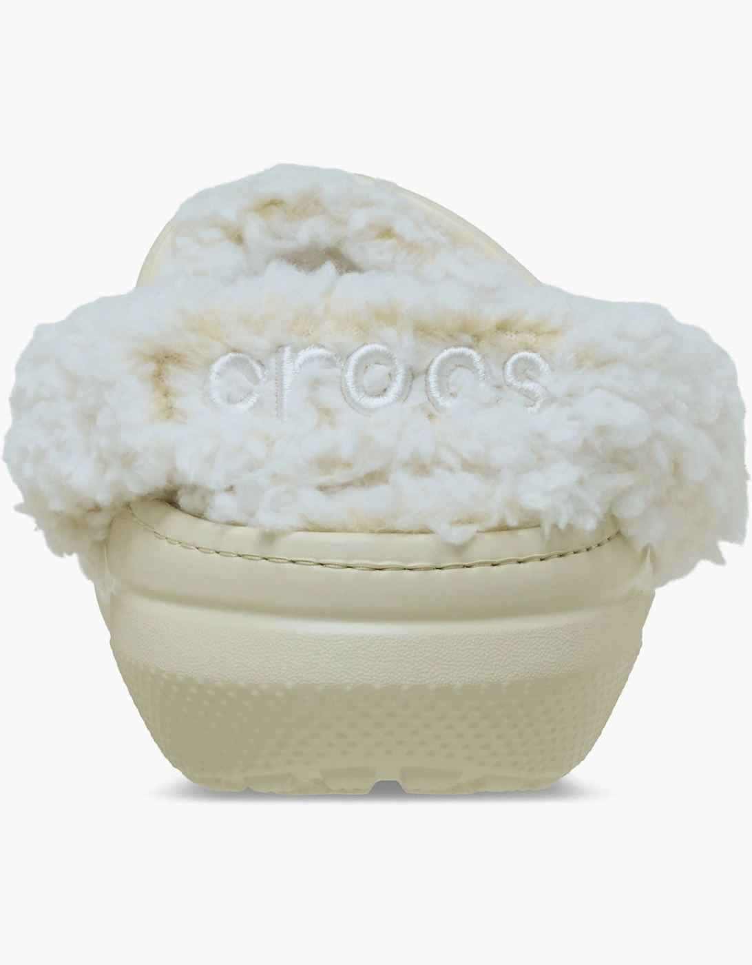 Crocs Classic Fleece Lined Polyester Blend Women's Bone Clogs