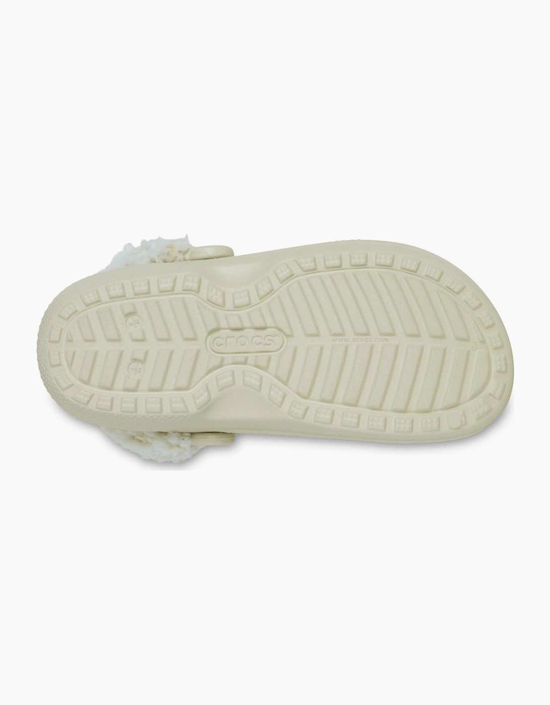 Crocs Classic Fleece Lined Polyester Blend Women's Bone Clogs