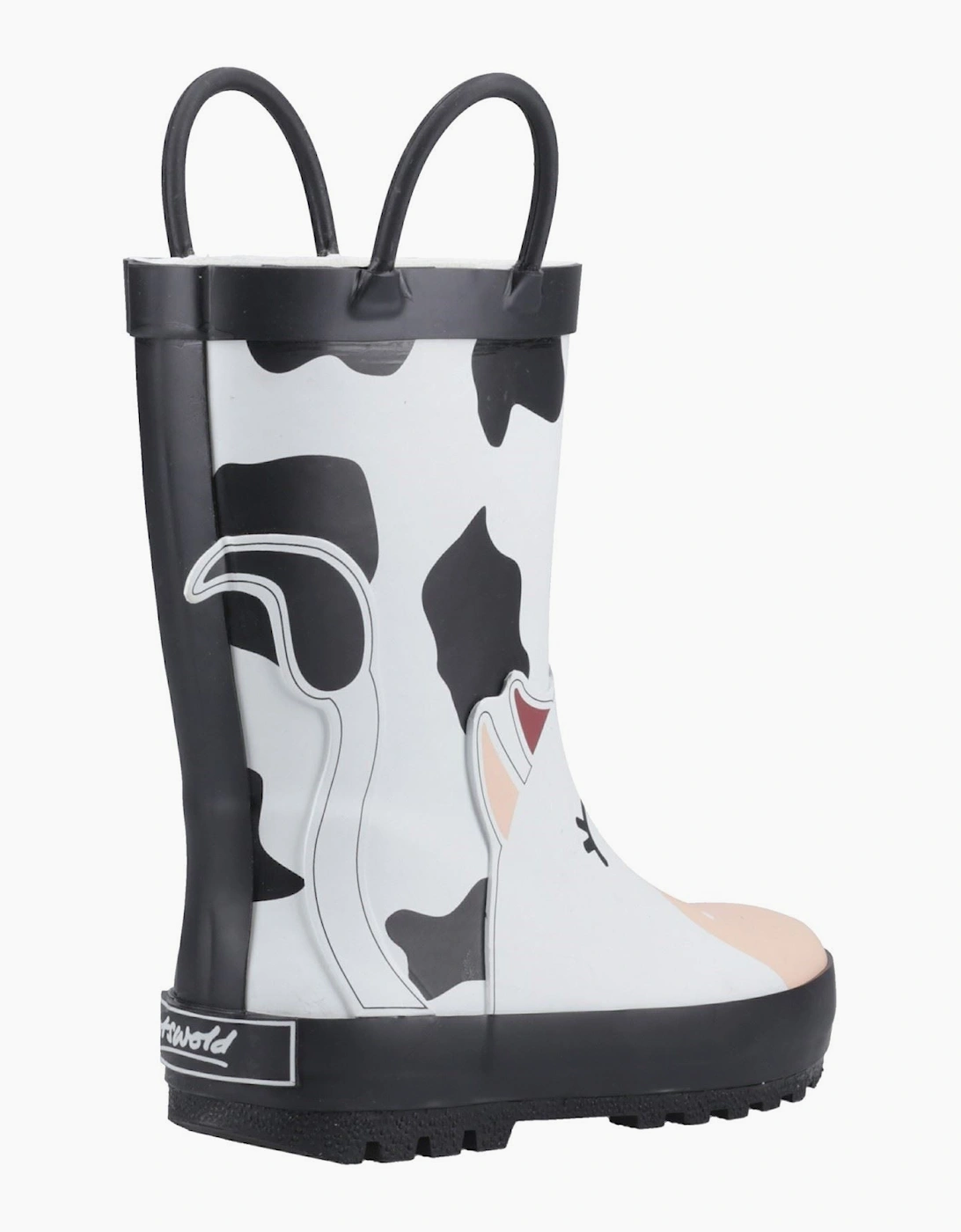 Cotswold Puddle 3D Rubber Unisex Kid's Black/White Wellington Boots