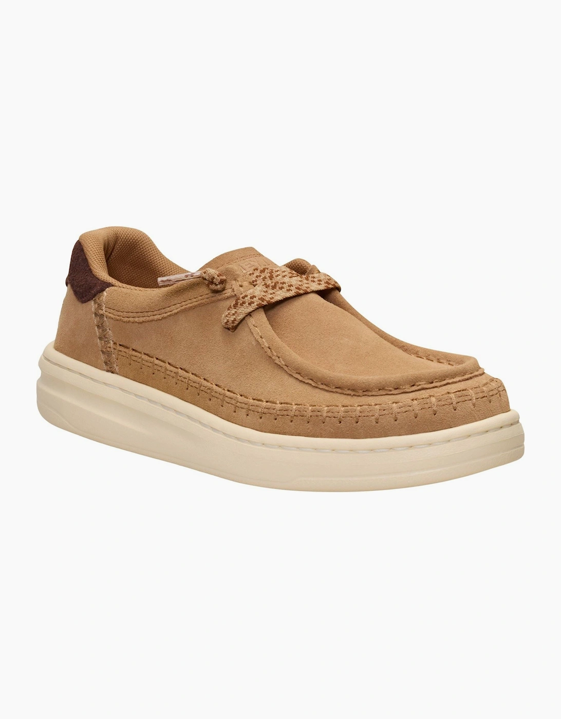 HEYDUDE Harper Moc Crafted Suede Women's Tan Moccasins Shoes