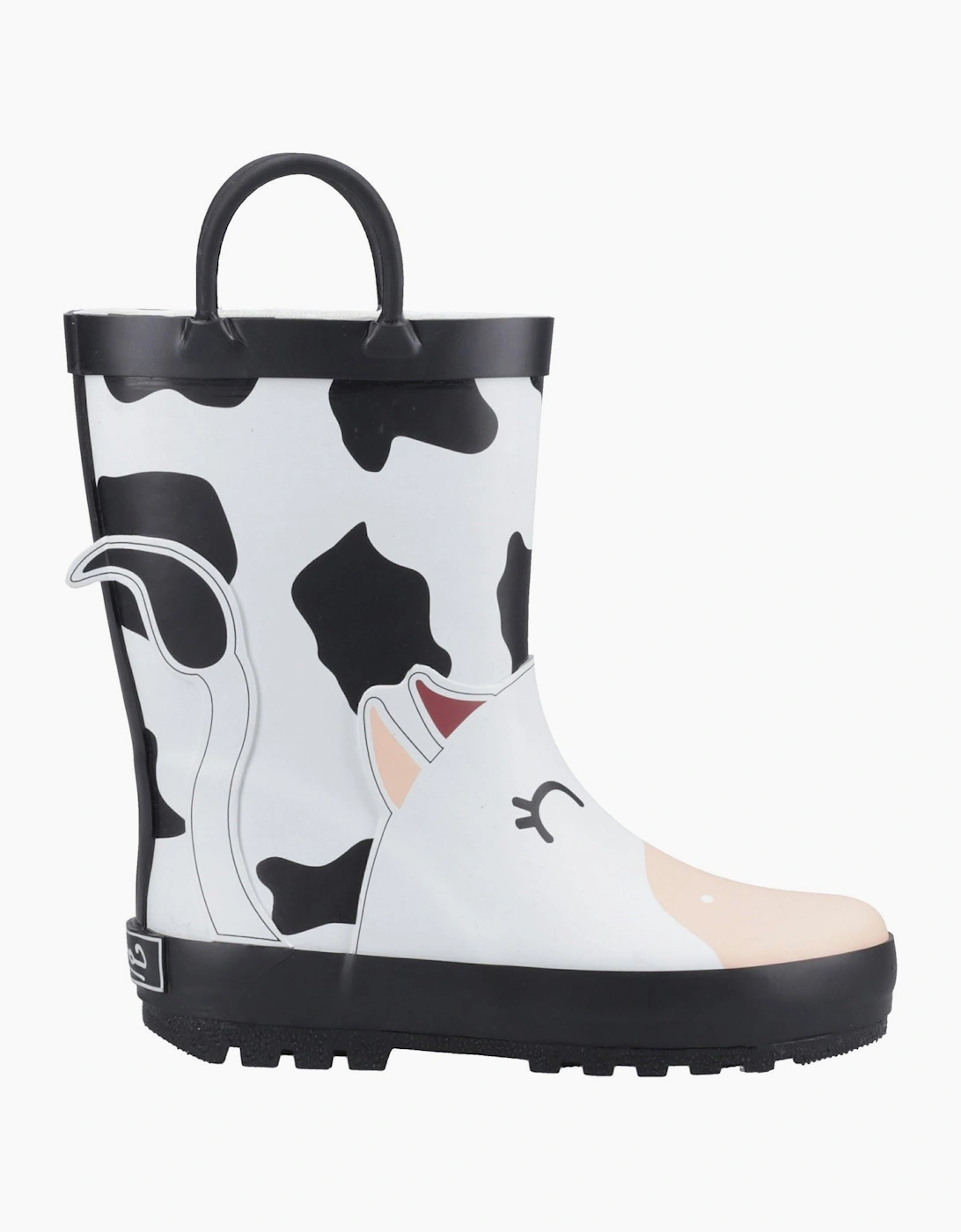 Cotswold Puddle 3D Rubber Unisex Kid's Black/White Wellington Boots