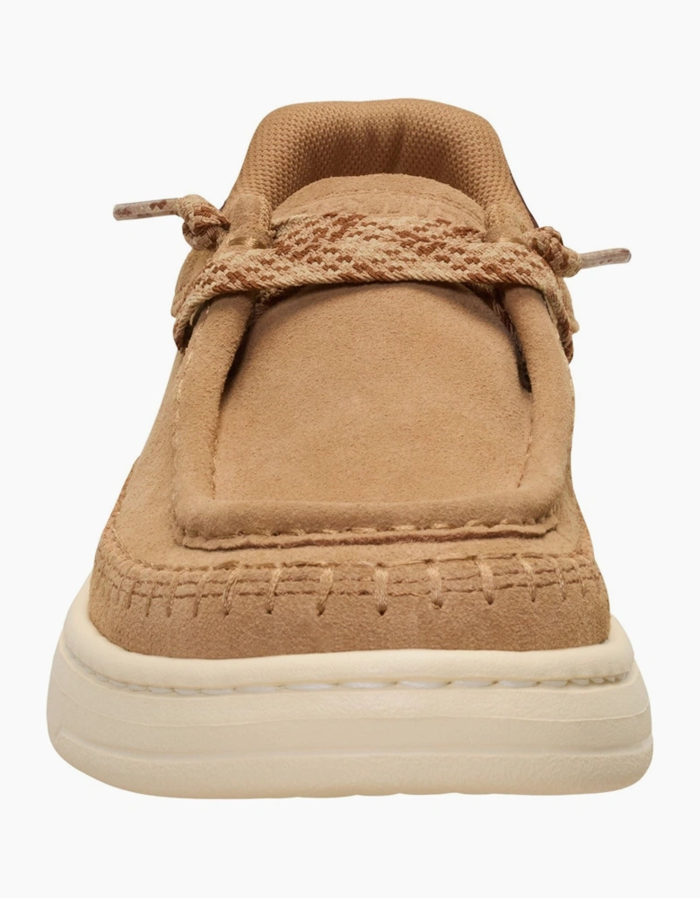 HEYDUDE Harper Moc Crafted Suede Women's Tan Moccasins Shoes