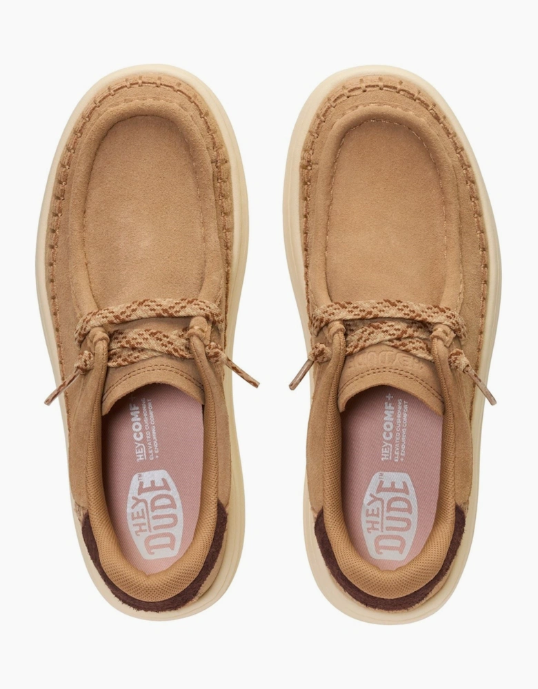 HEYDUDE Harper Moc Crafted Suede Women's Tan Moccasins Shoes