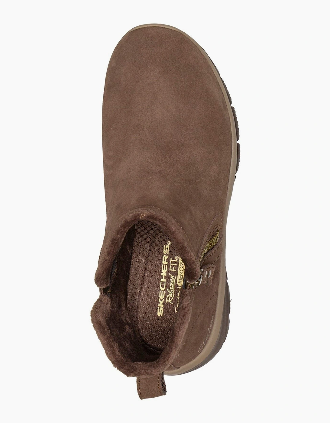 Skechers Easy Going Urban Zip Leather Women's Chocolate Boots