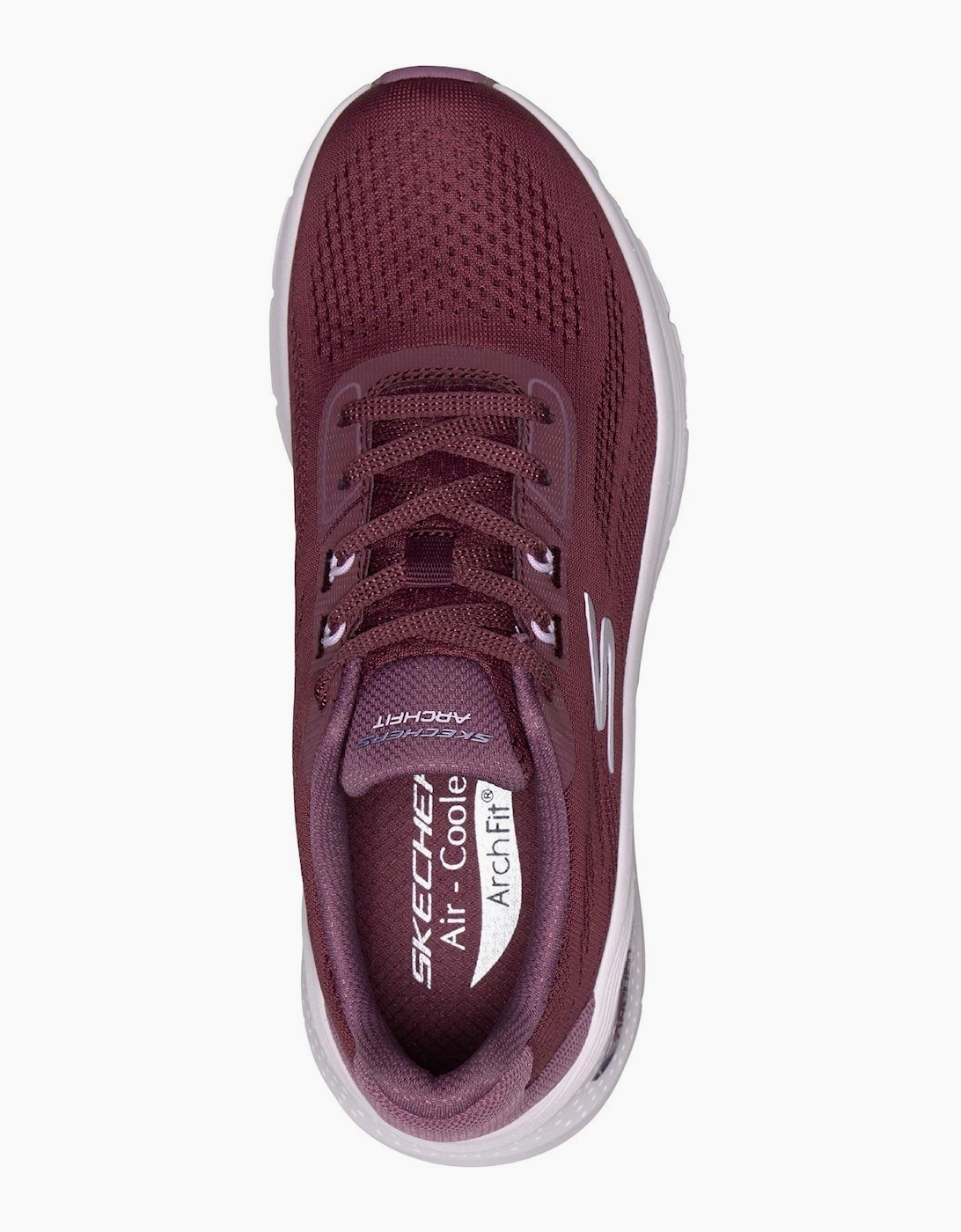 Skechers Arch Fit 3.0 Easy Flow Textile Women's Burgundy Trainers