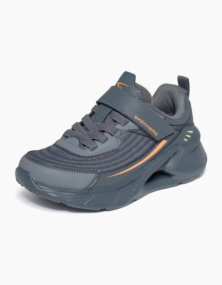 Skechers Tidal-Tech Stream Rush Textile Boy's Charcoal/Orange Trainers