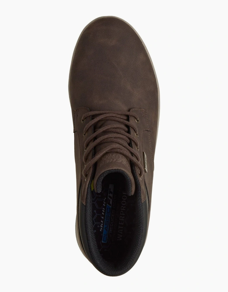 Skechers Palmiro Wallace Men's Chocolate Ankle Boots